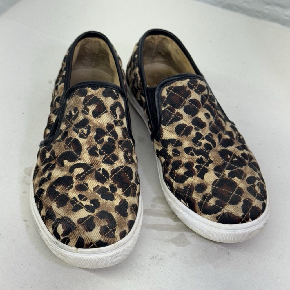 Steve Madden  Leopard Slip On Sneakers Animal Print Womens‎ Size 9